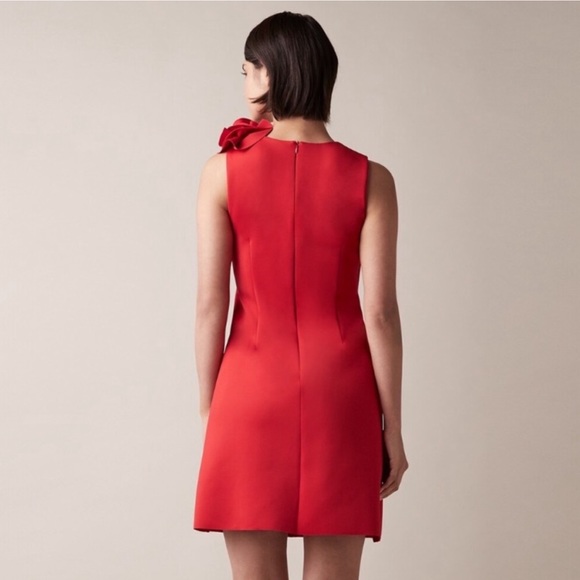 Jason Wu Red Sexy Valentine Day Cocktail Rosette Shoulder Formal Party Dress Med - Picture 5 of 13
